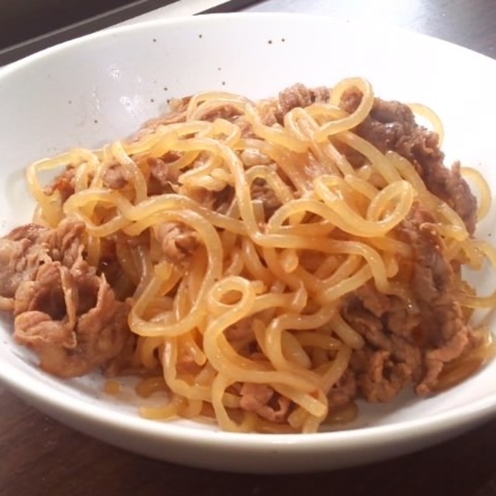 糸こんにゃくと牛肉のきんぴら レシピ 作り方 By ふくろうネコ 楽天レシピ